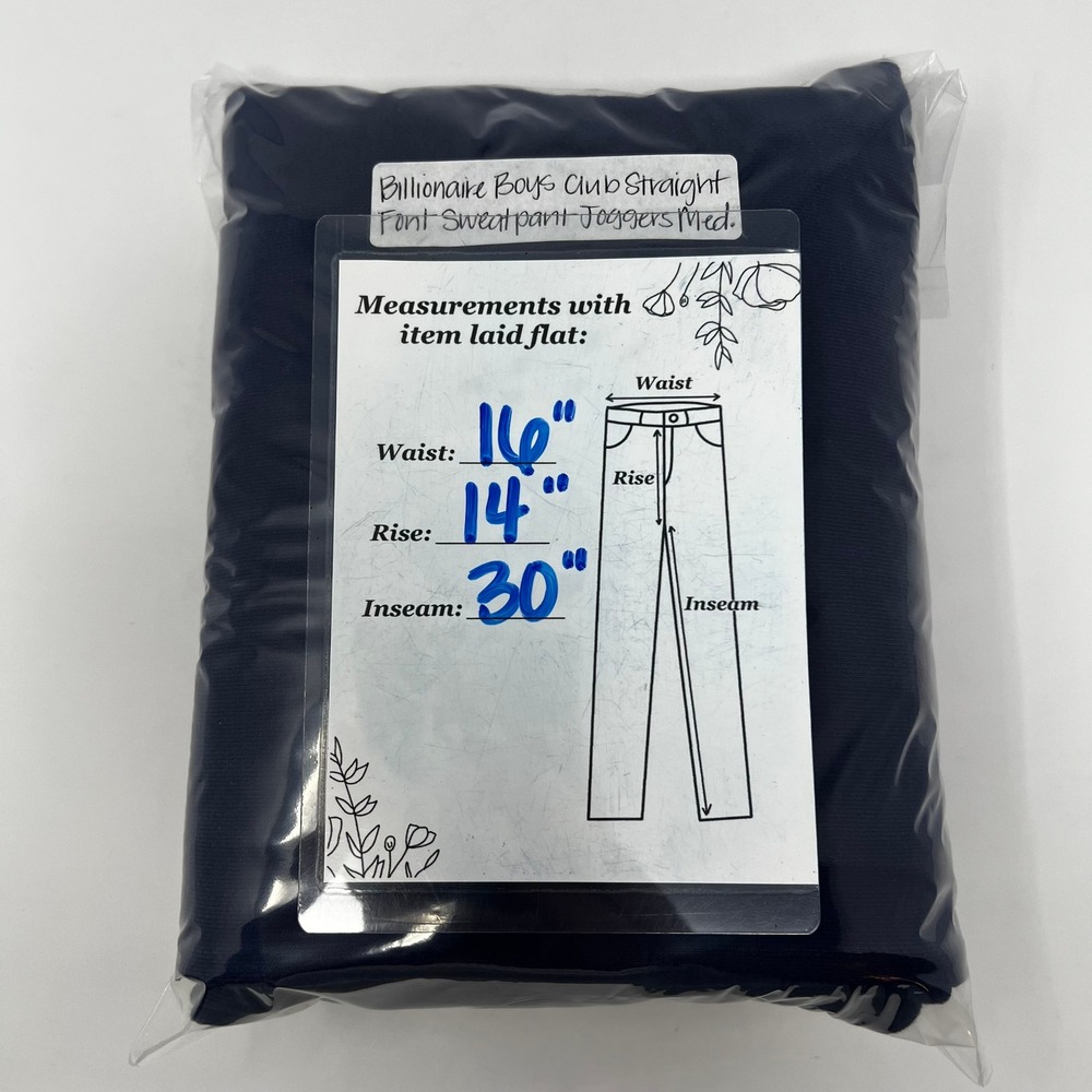 Billionaire Boys Club Mens Navy Blue Gradient Logo Sweatpants‎ Joggers Medium - Picture 8 of 8